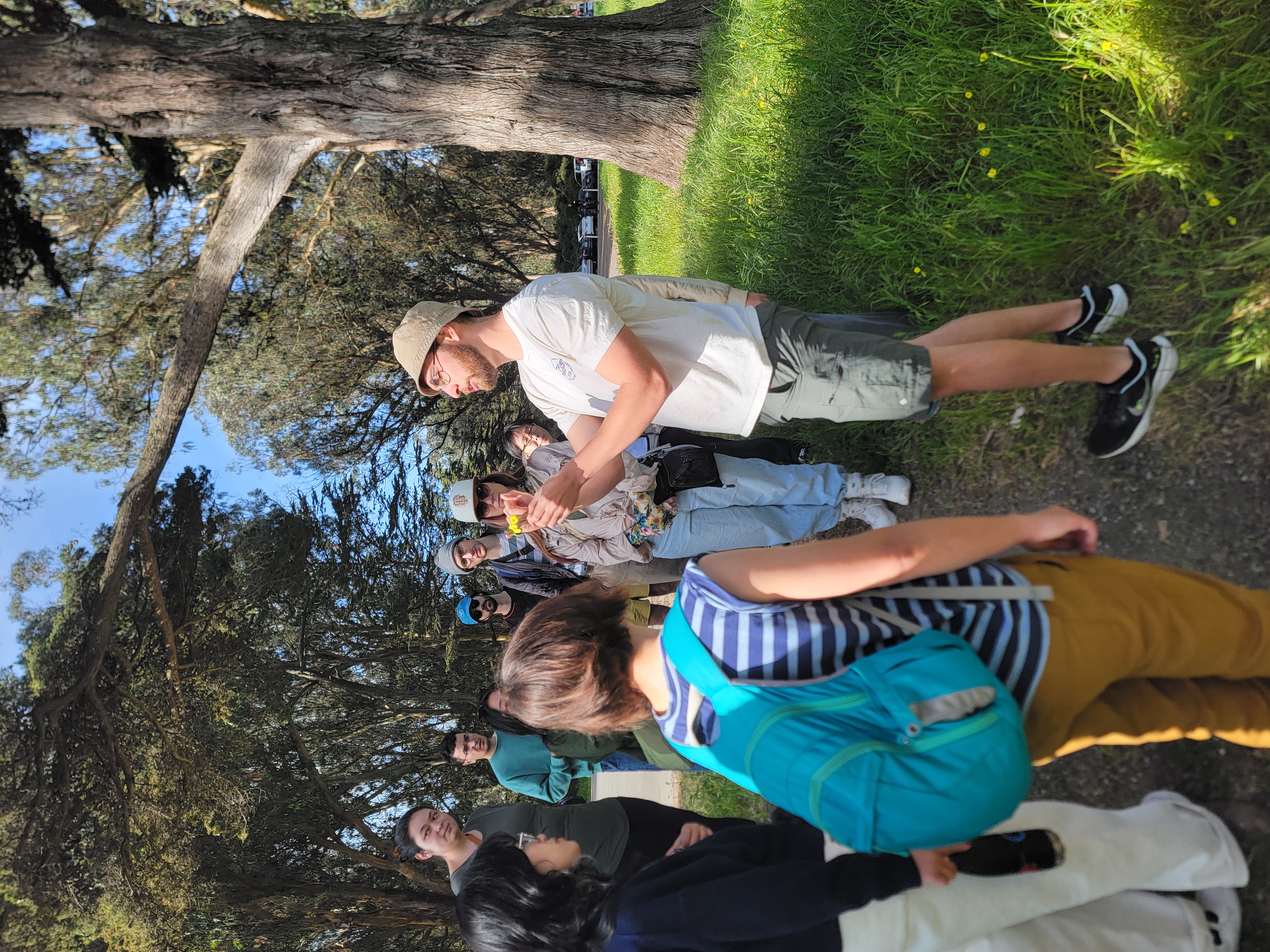 Nick teaching people about plants